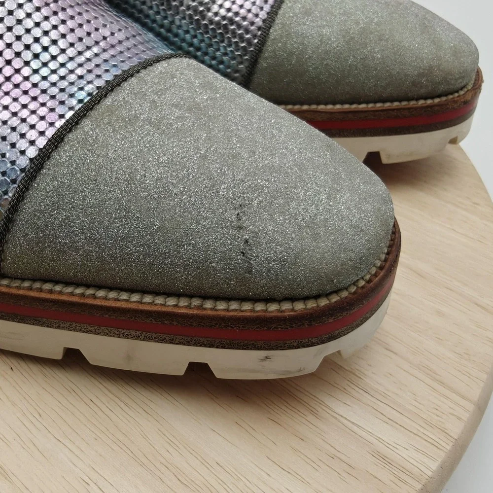 Christian Louboutin Shoes Mens Size‎ 7 Multicolor Slip On Glitter Loafer Casual